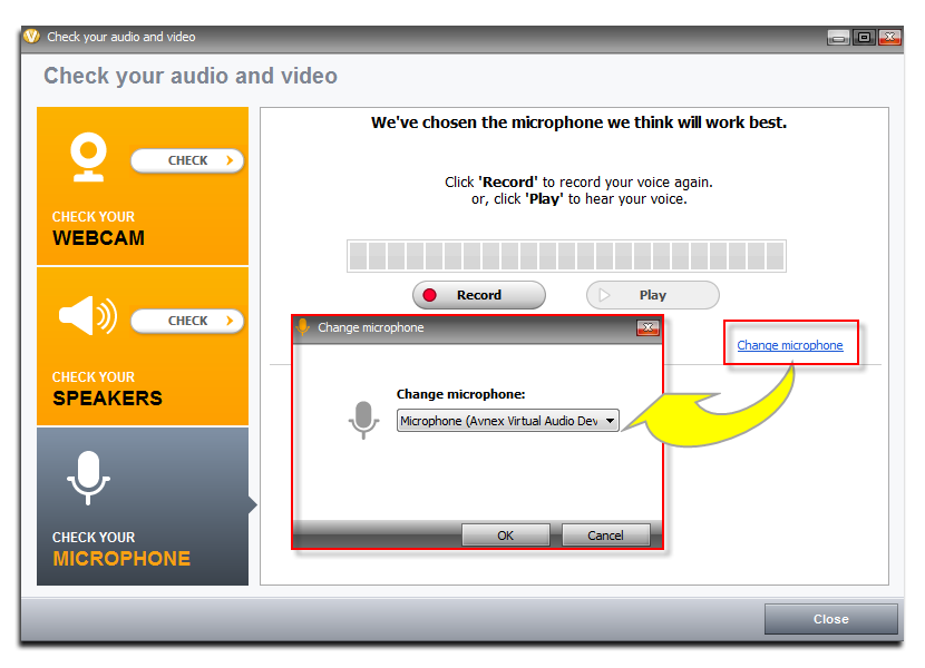 Fig 3: Check Audio and Video of ooVoo